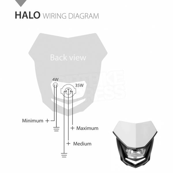 Polisport Halo H4 Headlight - White | Dirtbikexpress™