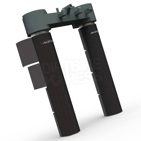 Acerbis Lower Fork Cover Set - Black Replacement Covers For Kawasaki KX450F 2006-2008