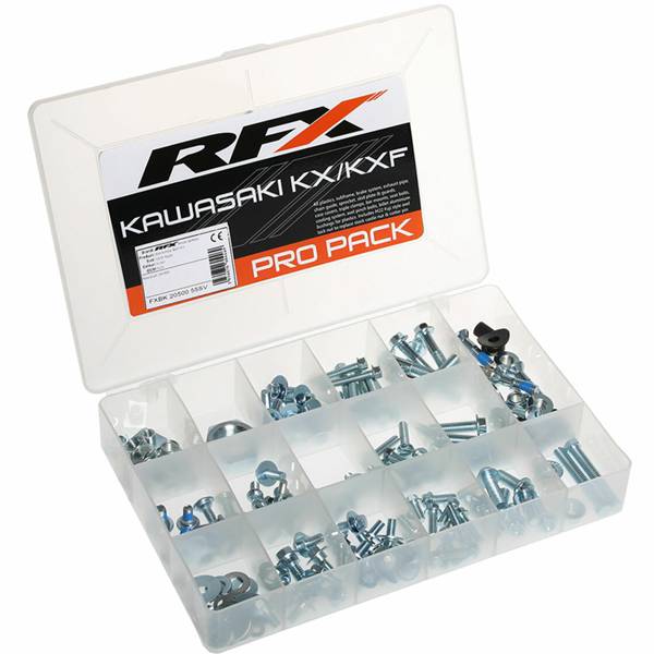 Kfx 700 Parts Kawasaki FAST-PACK Factory Match Bolt Kit - 55 Pc Zinc Plated Bolt Set For KX/KXF 80, 85, 125 Fenders &amp; Panels Metric Bolt Kit For Kawasaki