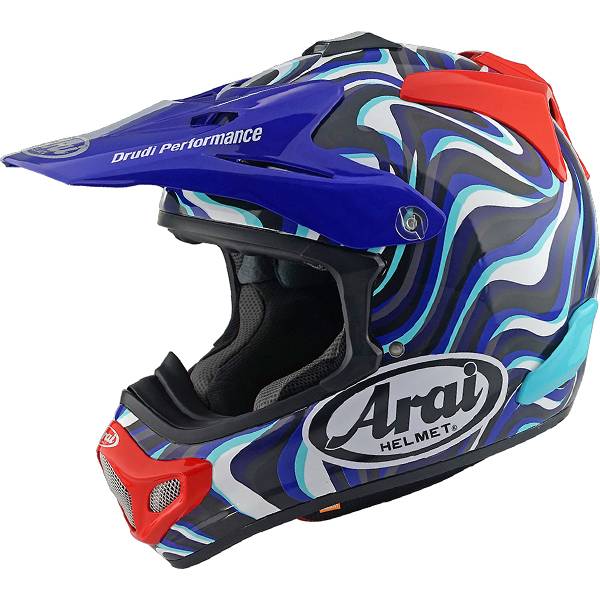 United Kingdom product data sample: Arai MXV EVO Motocross Helmet - Stream Blue / Small 55-56 cms