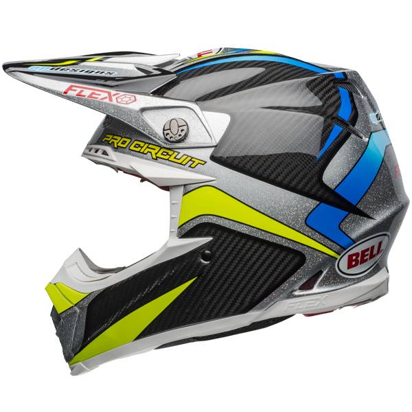 Bell Moto 9 Carbon Flex Helmet - Pro Circuit Black Green Replica
