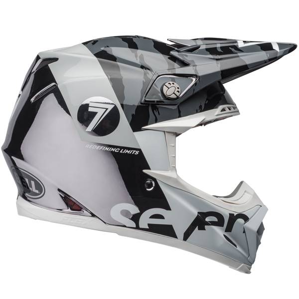 Bell Moto 9 Carbon Flex Helmet - Seven Zone Gloss Black Chrome
