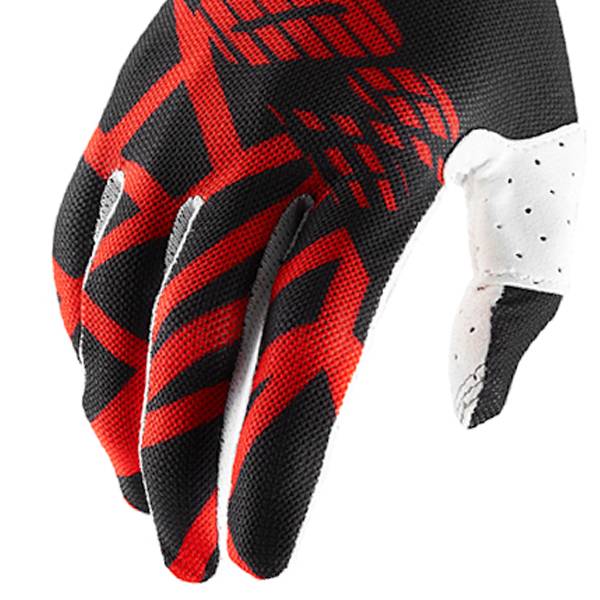 100% Celium 2 Black Red White Gloves