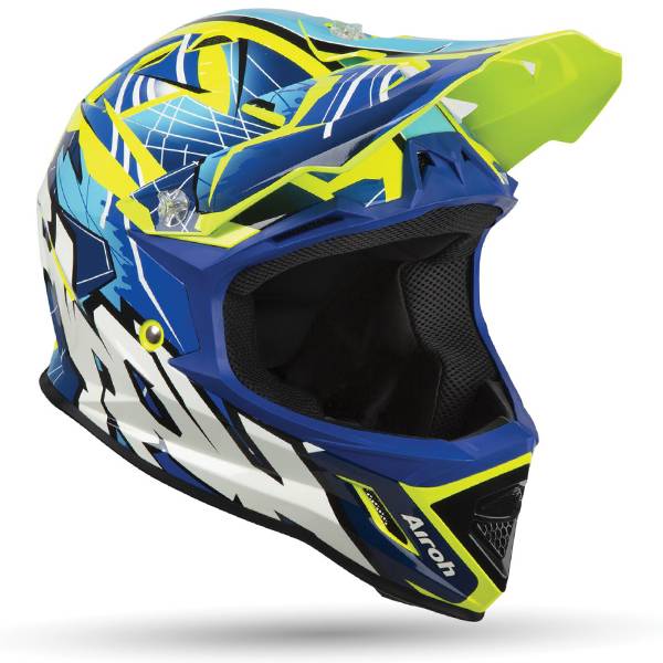 Airoh Archer Junior Bump Blue Kids Helmet | Dirtbikexpress