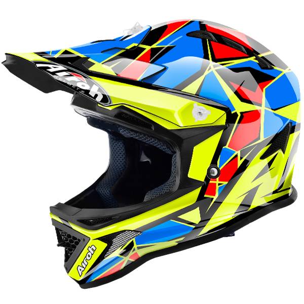 Airoh Archer Junior Kids Chief Blue Gloss Helmet | Dirtbikexpress