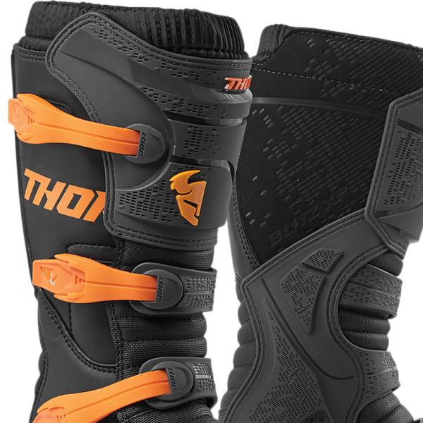 Thor Blitz XP Charcoal Orange Boots | Dirtbikexpress™