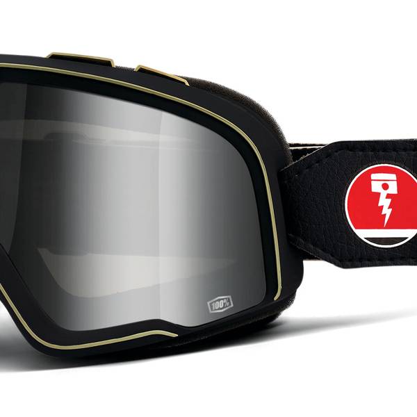 100 Barstow Classic Deus Ex Machina Silver Lens Goggles Dirtbikexpress