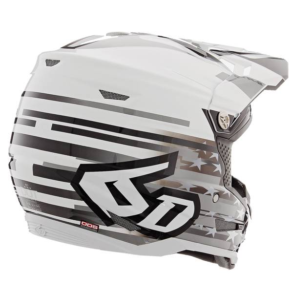 6D ATR-2 Patriot Gloss White Helmet | Dirtbikexpress