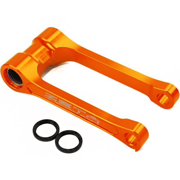Zeta RSL Lowering Rear Linkage Kit - KTM Orange | Dirtbikexpress™