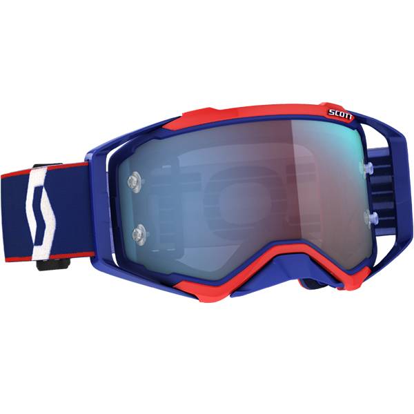 Scott Prospect Retro Blue Red Blue Chrome Goggles | Dirtbikexpress™