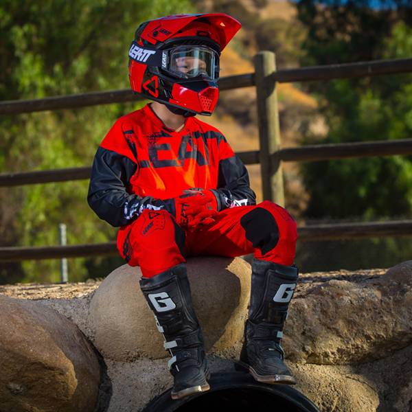 Leatt Kids GPX 3.5 Red Black Motocross Pants Dirtbikexpress