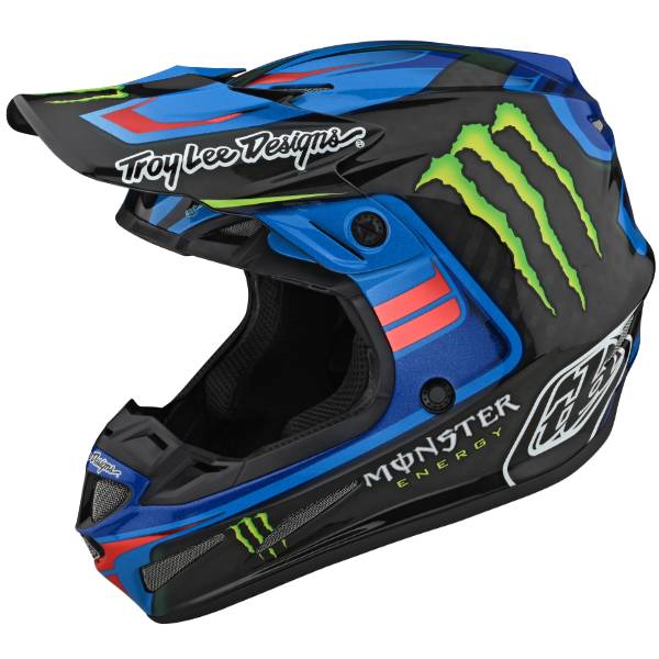 藤*助様 BELL Troy Lee Designs Monster Energ Troy Lee Designs SE4 Carbon LE Flash Monster Blue Helmet