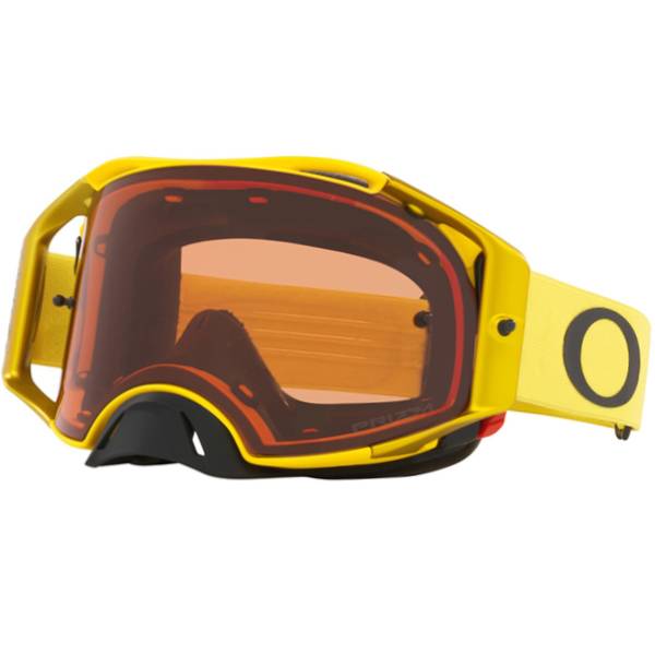 Oakley Airbrake Moto Yellow Prizm Bronze MX Goggles | Dirtbikexpress™