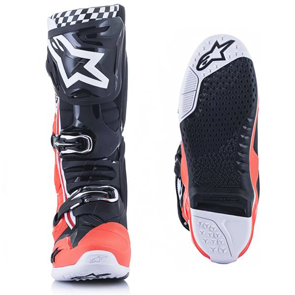 Alpinestars Tech 10 Angel Black Red Fluo White Boots | Dirtbikexpress™