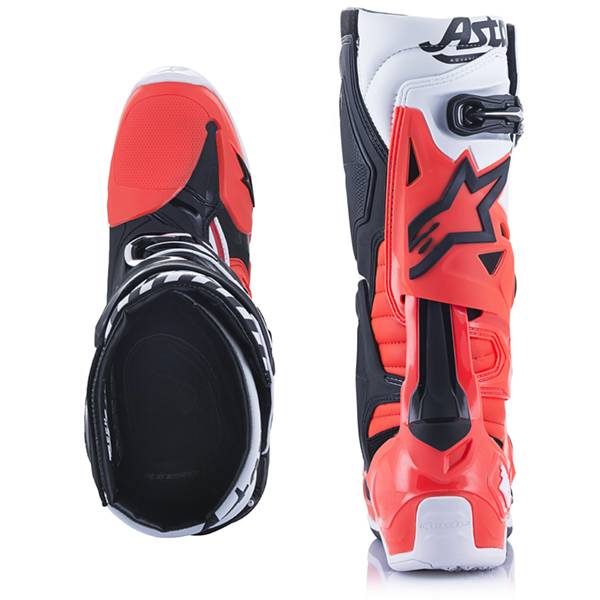 Alpinestars Tech 10 Angel Black Red Fluo White Boots | Dirtbikexpress™