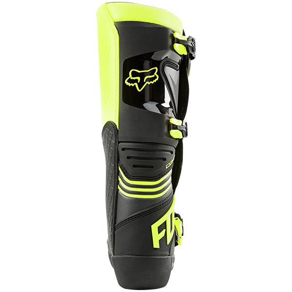 Fox Racing Black Yellow Comp Motocross Boots | Dirtbikexpress™