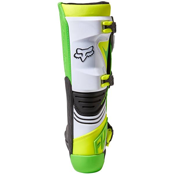 Fox Racing Green Yellow Comp Motocross Boots | Dirtbikexpress™