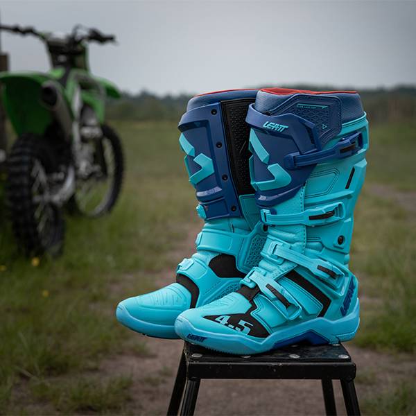 Blue hot sale moto boots