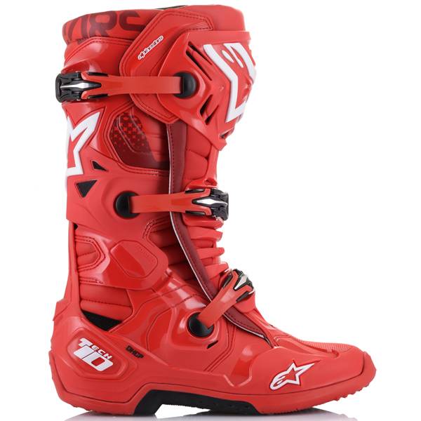 red alpinestars boots