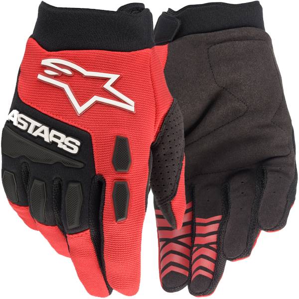 GP Plus R V3 Leather Gloves - Black/White/Bright Red XL