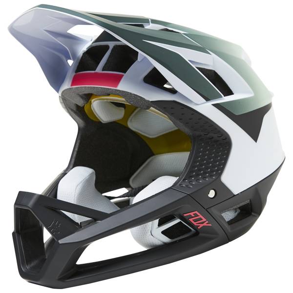 Fox Racing Proframe Graphic 2 White MIPS Full Face MTB Helmet