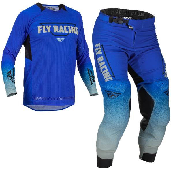 Fly Racing Evolution DST Blue Grey Kit Combo