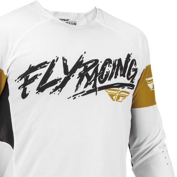 Fly Racing Evolution DST L.E. Brazen Jersey - White/Gold/Black - Large