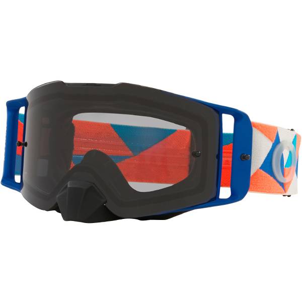 Oakley Front Line Tri Orange Light Grey MX Goggles Dirtbikexpress