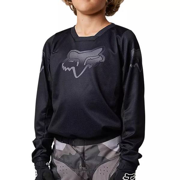 Fox Racing Maglia Motocross Youth 180 Atlas – Traspirante E Leggera Per Bambini E Ragazzi, Grigio/Rosso, M