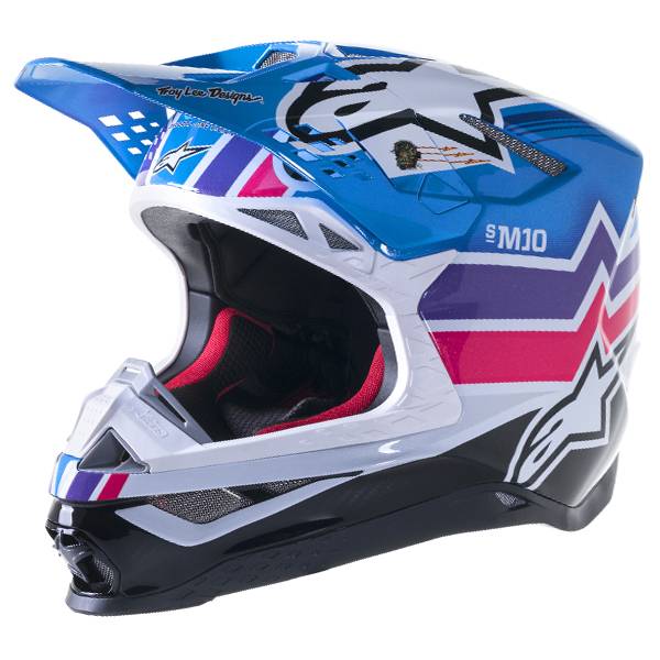 Casque cross Alpinestars SM5 Nightlife Uclablue White Matt