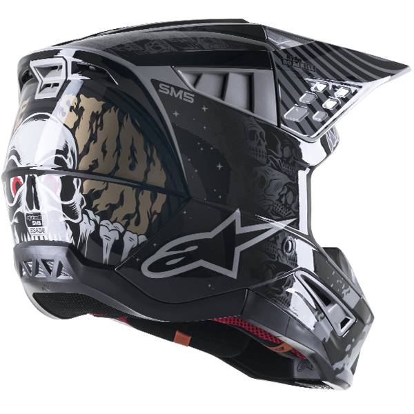 Alpinestars Supertech SM5 Solar Flare Black Grey Gold Gloss Helmet