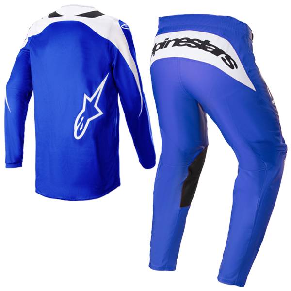 Alpinestars Fluid Narin Blue Ray White Kit Combo | Dirtbikexpress™