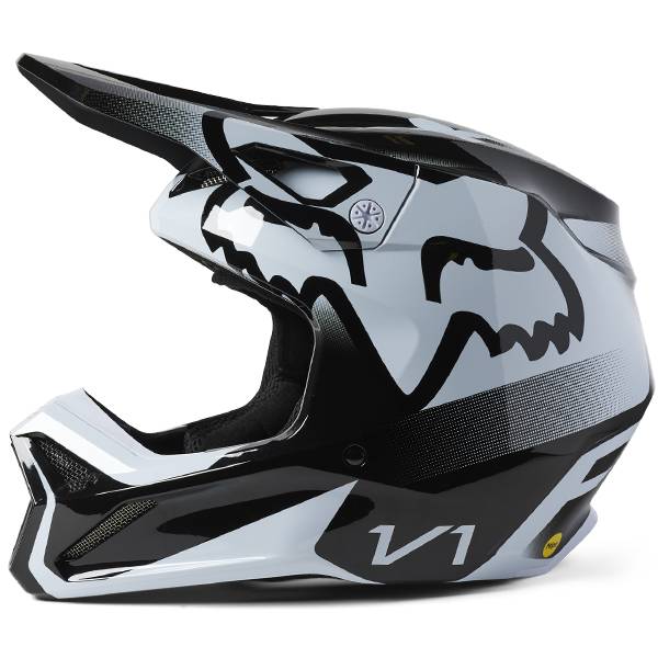 Black and sale white fox helmet