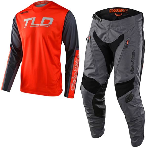 Troy Lee Designs Kids GP Astro Light Grey Orange Jersey