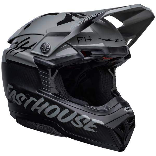 Bell Moto 10 Spherical Fasthouse BMF Matte Gloss Grey Black Helmet