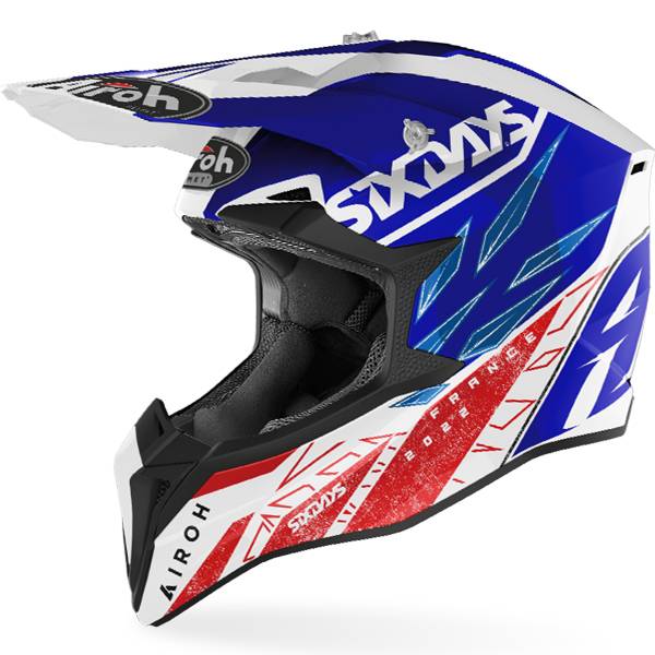 airoh 6 days helmet Airoh Wraap Six Days France Gloss Helmet