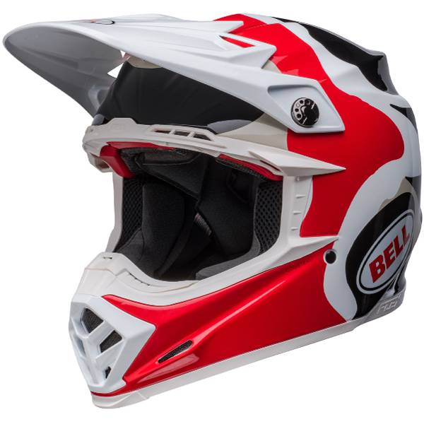 Bell Moto 9S Flex Hello Cousteau Reef White Red Helmet