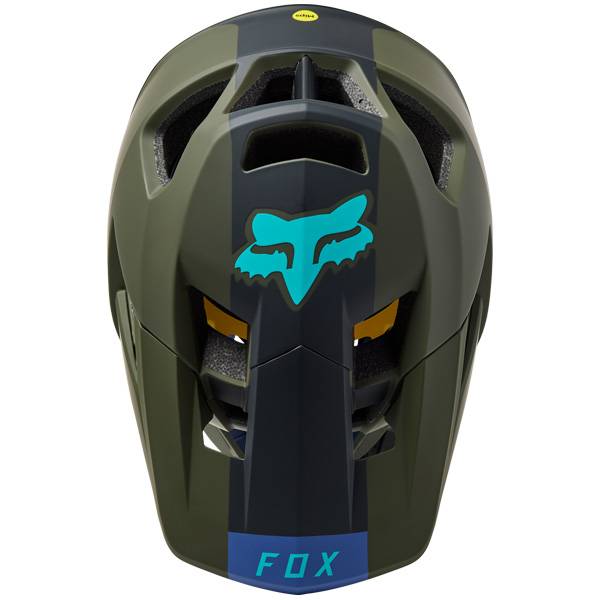 Fox Racing Proframe Blocked Olive Green MIPS Full Face MTB Helmet