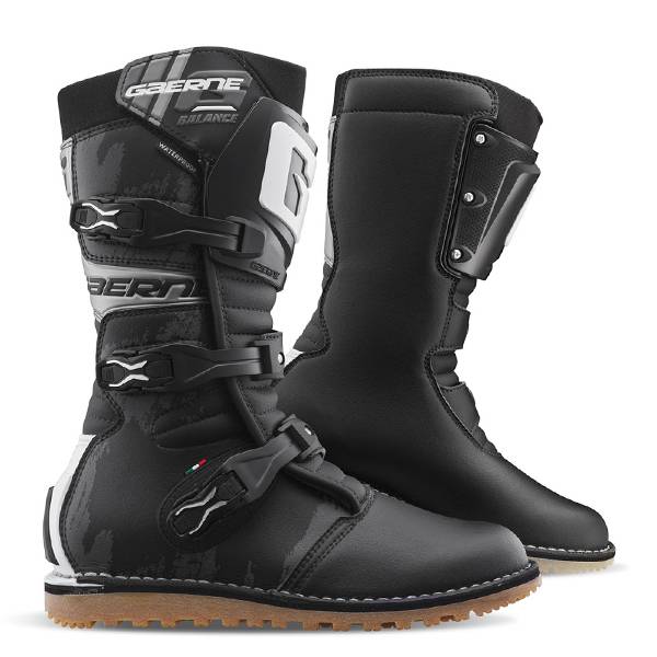 Gaerne Balance XTR Black Trials Boots Dirtbikexpress