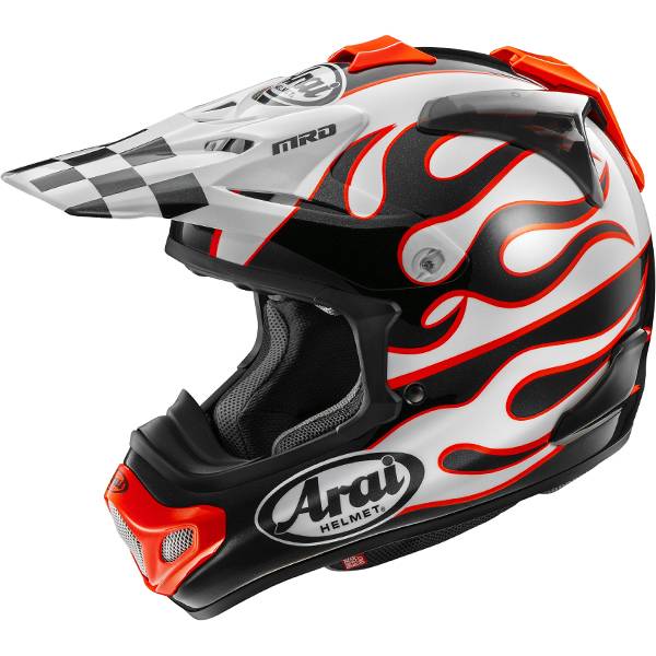 Arai MXV EVO Motocross Helmet - Flame White | Dirtbikexpress™