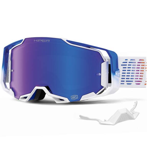 100% Armega Neo HiPER Blue Mirror Lens Goggles | Dirtbikexpress™