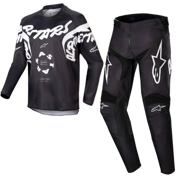 Alpinestars Kids Racer Hana Black White Kit Combo | Dirtbikexpress™