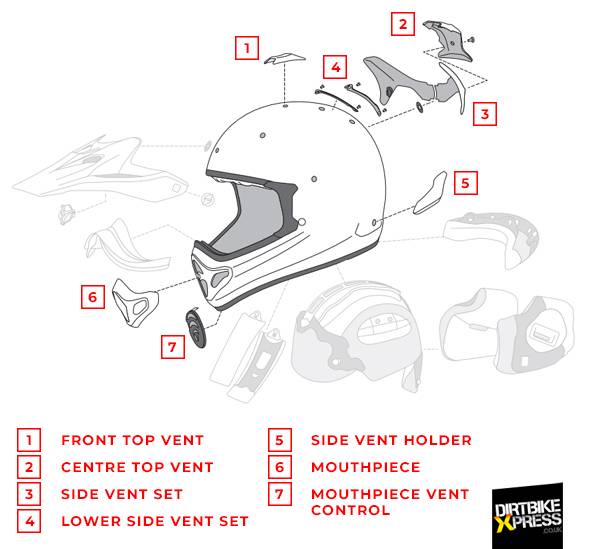 Arai MXV Spare Vents | Dirtbikexpress Arai MXV Spare Vents | Dirtbikexpress