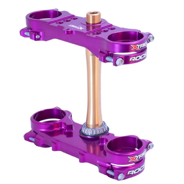 XTrig ROCS Tech Triple Clamp Set Yamaha - Purple | Dirtbikexpress™